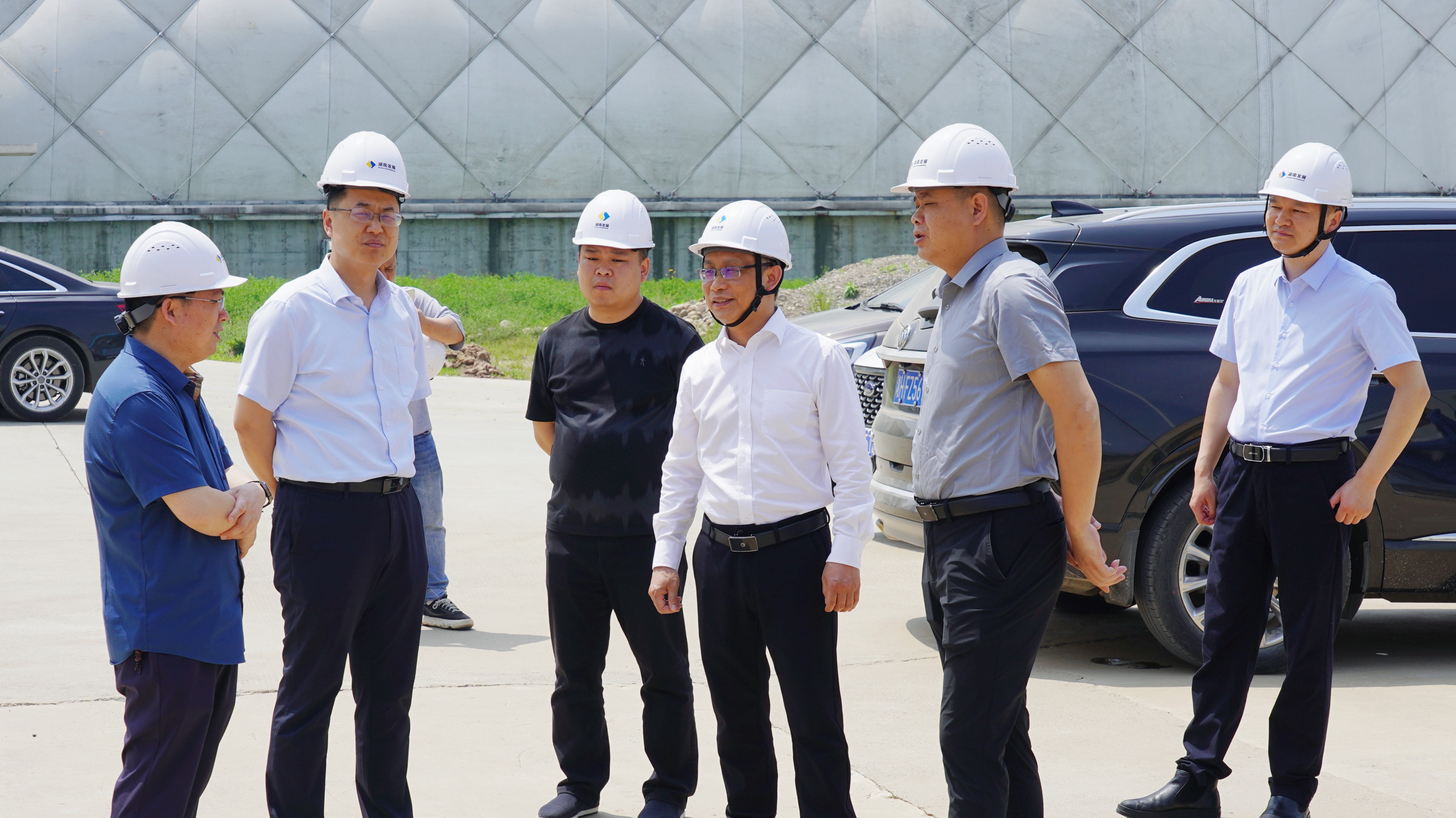 益阳市发改委一行调研星空(中国)机制砂项目